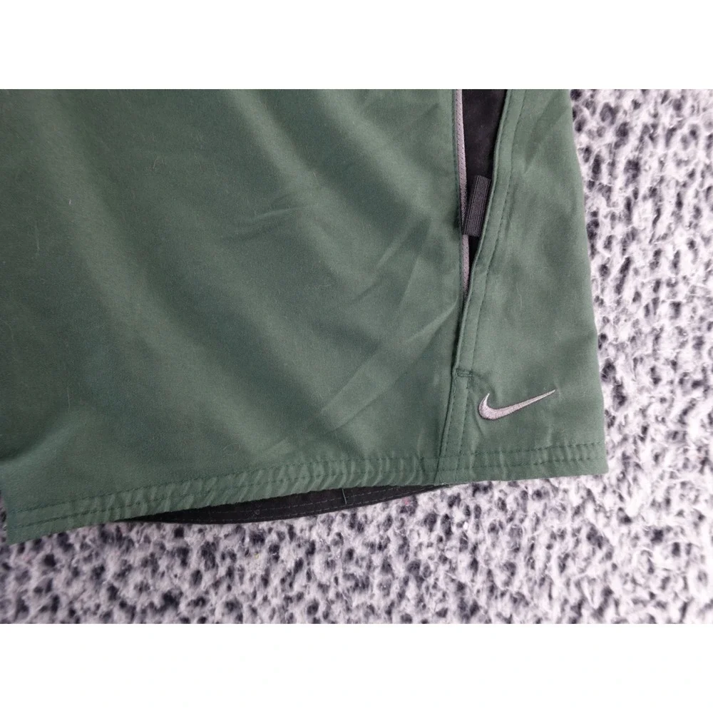 Nike Mens Athletic Shorts Green Black Grey Mesh Lined Drawstring Size‎ Small